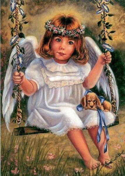 Фото девушки ангела с крестом
